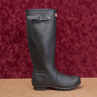 Hunter Wmn Original Tall Farm Barn Dark Grey Wellies Rain Rubber Boots 9US EUR40