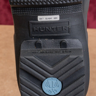 Hunter Wmn Original Tall Farm Barn Dark Grey Wellies Rain Rubber Boots 9US EUR40