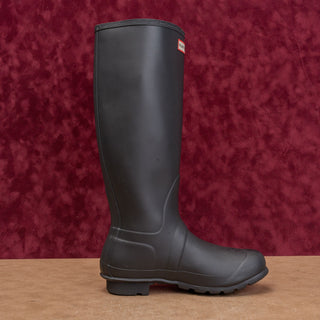 Hunter Wmn Original Tall Farm Barn Dark Grey Wellies Rain Rubber Boots 9US EUR40