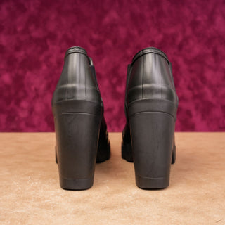Hunter Rain Boots Womens 8 Black Rubber Waterproof Chelsea Ankle EUR39