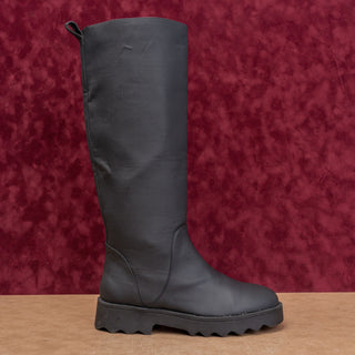 Aerosoles Women Waterproof Farm Barn Black Pull on Wellies Rubber Boots sz 9.5