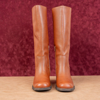 Seychelles Women Brown Faux Leather Boho Cottage RIding Knee Boots sz 7.5