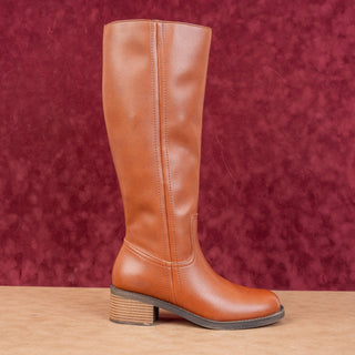 Seychelles Women Brown Faux Leather Boho Cottage RIding Knee Boots sz 7.5