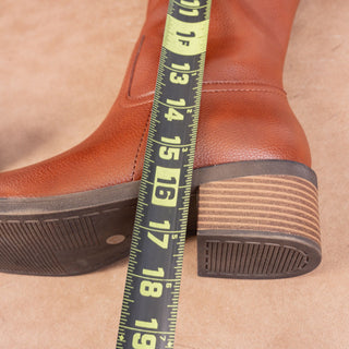 Seychelles Women Brown Faux Leather Boho Cottage RIding Knee Boots sz 7.5