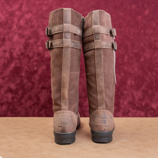 UGG Women Fashion Waterproof Brown Suede Zip Riding Knee Boots sz 6.5US EUR37.5