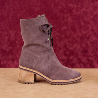 Timberland Women Sienna High Lace-up Burgundy Suede Waterproof Mid Boots sz 10