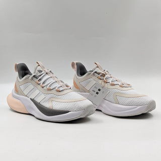 Adidas Women AlphaBounce Plus White Peach Running Athletic Sneakers size 8.5