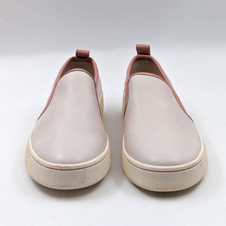 Coach Women Pink Cream Leather Slip on loafer shoes size 10