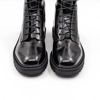 The Row Women Ranger Black Leather Lace-up Combat Boots size 9.5US EUR 39.5