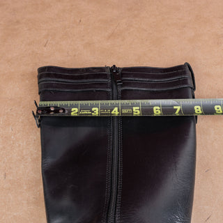 UGG Women Lesley Black Waterproof Leather Wedge Fashion Knee Boots sz 10