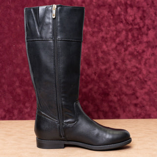 Tommy Hilfiger Women Vintage Retro Black Vegan Leather Zip Riding Tall Boots 9