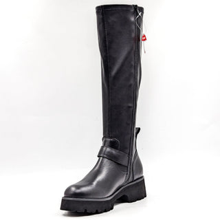 Blondo Women Vienna Flexible Waterproof Black Leather Moto Biker Boots size 7.5