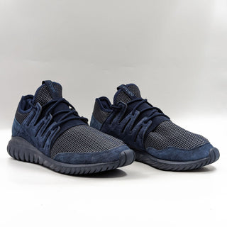 Adidas Men Tubular Radial Navy Blue Suede Fabric Athletic Sneakers size 13