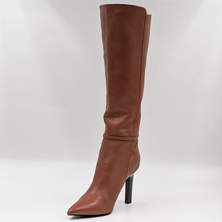 Reiss Women Caitlin Brown Leather Dress Office Tall Boots size 10.5.US EUR 41