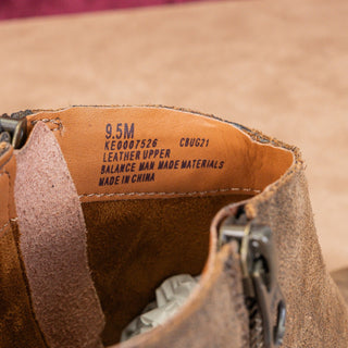 Kork Ease Women Riley Taupe Distress Leather Western Ankle Boots size 9.5