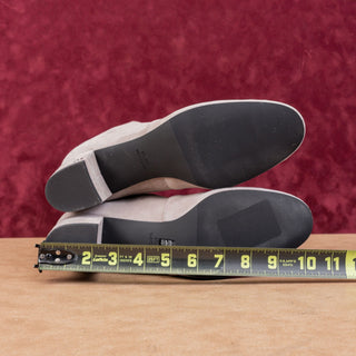 Stuart Weitzman Women Sofia Stretch Beige Suede Block Heel Ankle Boots sz 9.5