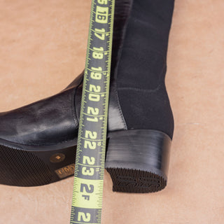 Stuart Weitzman Women Reserve Black Leather Back Stretch 5050 OTK Boots sz 7