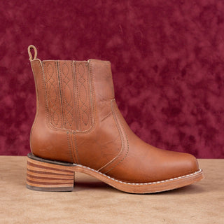 Frye Women Campus Chelsea Brown Leather Pull Ankle Boots sz 7.5