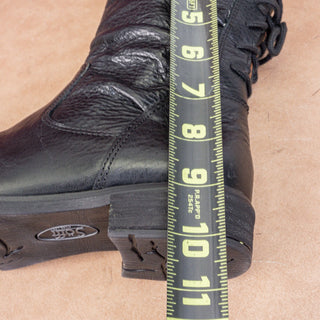 Sofft Wmn Sharnell Low Distress Black Leather Waterproof Back Lace-up Boots 6.5