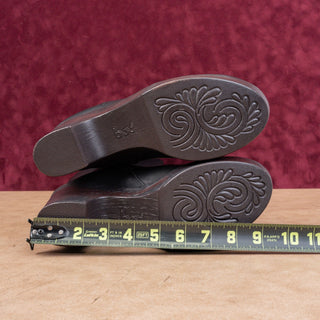 BOC Woman Brogan Black Faux Leather Zip Riding Platform Knee Boots sz 8