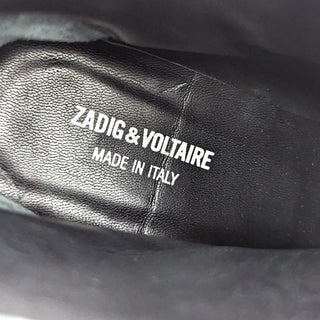 Zadig & Voltaire Wmn Trouble Harness Black Leather Moto Bike Boots 5.5-6US EUR36