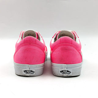 Vans Women Neon Pink Old Skool Canvas Lace-up sneakers size 9.5