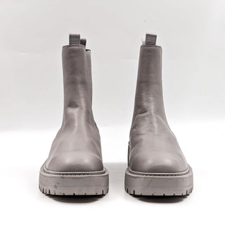 Sam Edelman Women Laguna Grey Leather Comfortable Chelsea Suede Boots size 11