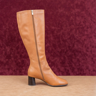 Joie Women Racquel Caramel Leather Zip Riding Fashion Knee Boots sz 10US