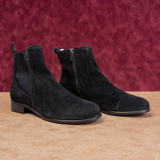 La Canadienne Suma Black Suede Waterproof Zip Fall Dress Chelsea Boots 6.5