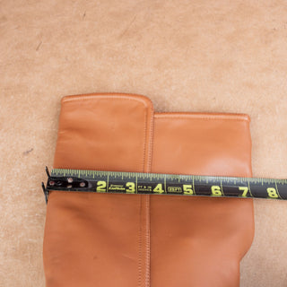 Reiss Women Brown Leather Night Party Pointy Fashion Knee Boots sz 6.5US EUR37