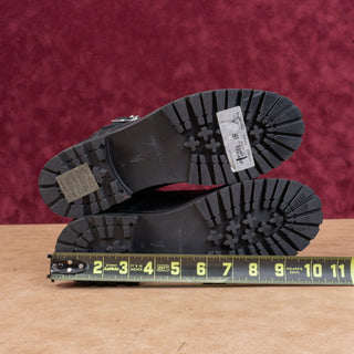 AllSaints Women Paulina Buckle Black Leather Ankle Combat Boots size 9US EUR39