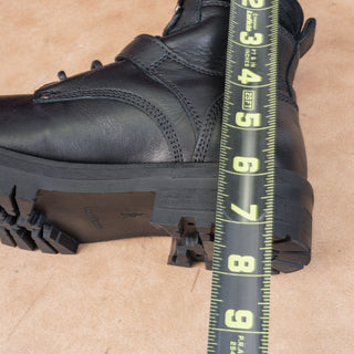 AllSaints Women Paulina Buckle Black Leather Ankle Combat Boots size 9US EUR39