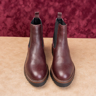 Caslon Women Miller Burgundy Leather Water Resistant Chelsea Boots Sz 9