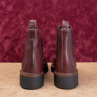 Caslon Women Miller Burgundy Leather Water Resistant Chelsea Boots Sz 9