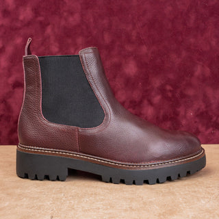 Caslon Women Miller Burgundy Leather Water Resistant Chelsea Boots Sz 9