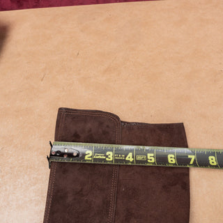 Charles Jourdan Women Vintage Y2K Brown Suede Fashion Party Zip Knee Boots sz 7