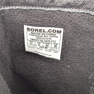 Sorel Women Joan Of Artic Next Lite Shearling Lined Black Winter Boots size 11