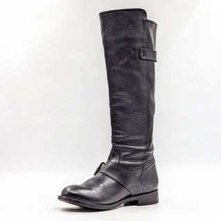 Dolce Vita Women Lucianna Black Leather Vintage Retro Riding Moto Knee Boots 8.5