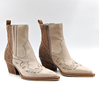 Dolce Vita Women Ramson Dune Nubuck Western Cowboy Ankle Boots size 8.5