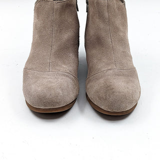 Toms Women Kelsey Sand Wedge Elastic Suede Booties size 5.5