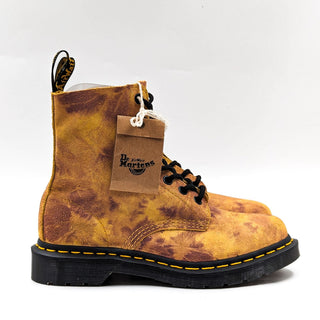 Dr Martens Women 27962 Burnt Yellow Leather Combat Lace Up Boots size 6