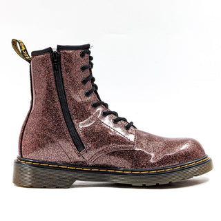 Dr Martens Unisex 1490 Glitter Brown Coated Patent Leather Boots M5 W6