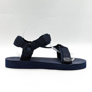 Marc Ecko Men Prince Slide Strap Blue Fabric Sandals size 13