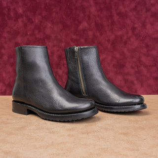 Frye Women Veronica Inside Zip Moto Black Leather Fashion Ankle Boots sz 6
