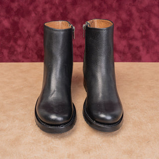 Frye Women Veronica Inside Zip Moto Black Leather Fashion Ankle Boots sz 6