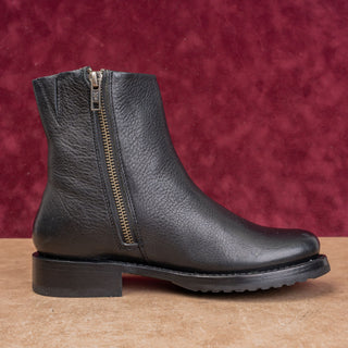Frye Women Veronica Inside Zip Moto Black Leather Fashion Ankle Boots sz 6