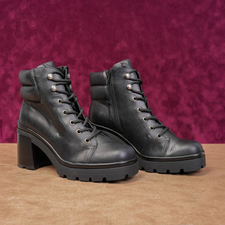 Jeffrey Campbell Wmn Hik Black Leather Festival Platform Combat Boots sz 7