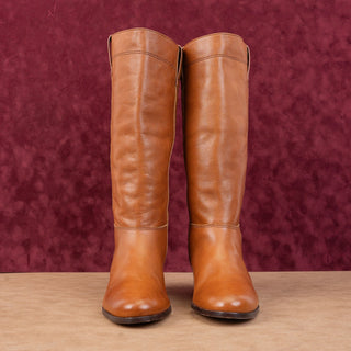 Veronica Beard Women Dwyer Hazelwood Leather Western Riding Knee Boots sz 9