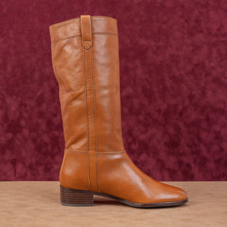 Veronica Beard Women Dwyer Hazelwood Leather Western Riding Knee Boots sz 9