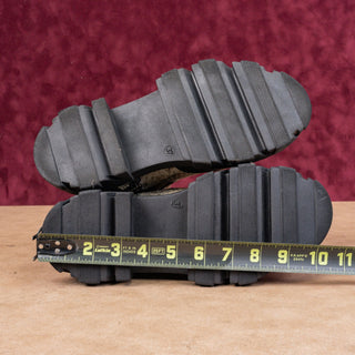 Ganni Women Chelsea Platform Cleated Lug Snake Print Leather Boots Sz 6US EUR37